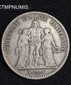 ,MONNAIE,5,FRANCS,ARGENT,HERCULE,1878,K,BORDEAUX,