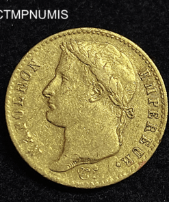 ,MONNAIE,20,FRANCS,OR,NAPOLEON,I°,1815,W,LILLE,CENT,JOURS,