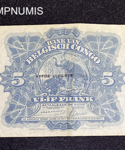 ,BILLET,CONGO,BELGE,5,FRANCS,1944,