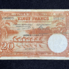 ,BILLET,CONGO,BELGE,20,FRANCS,1943,QUATRIEME,EMISSION,