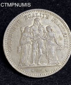 ,MONNAIE,5,FRANCS,ARGENT,HERCULE,1875,PETIT,A,