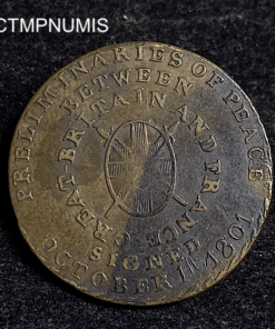 ,TOKEN,GRANDE,BRETAGNE,PAIX,AMIENS,1801,