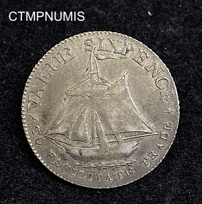 ,TOKEN,ROYAUME,UNI,6,PENCE,ARGENT,HAMPSHIRE,1811,