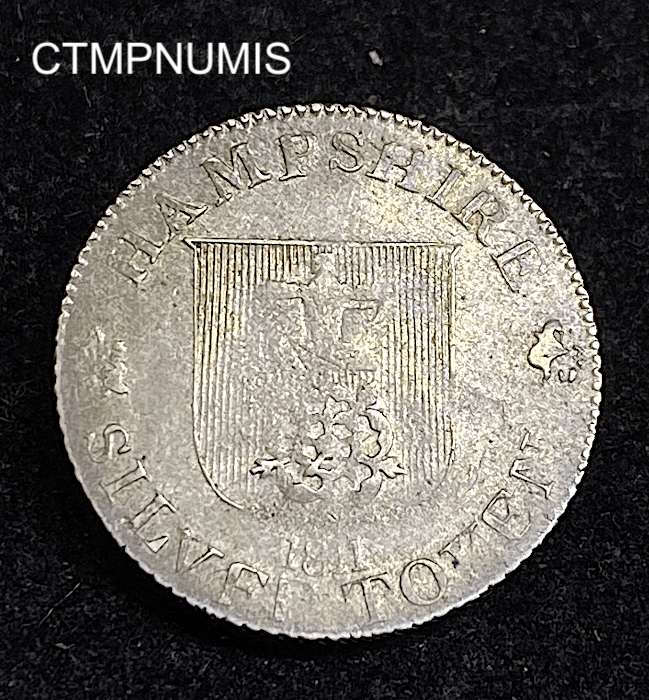 ,TOKEN,ROYAUME,UNI,6,PENCE,ARGENT,HAMPSHIRE,1811,