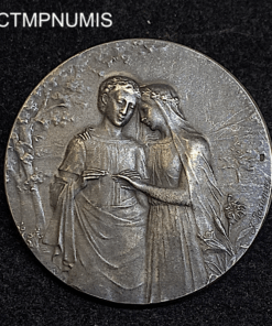 ,MEDAILLE,ARGENT,MARIAGE,