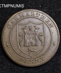 ,TOKEN,ROYAUME,UNI,1,PENNY,PAYS,DE,GALLES,CARMARTHEN,1812,