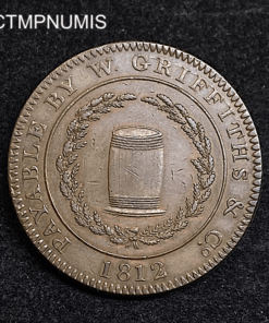 ,TOKEN,ROYAUME,UNI,1,PENNY,PAYS,DE,GALLES,CARMARTHEN,1812,