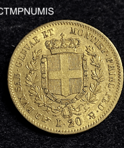 ,MONNAIE,ITALIE,20,LIRE,OR,1859,TURIN,