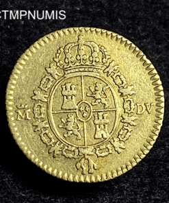 ,MONNAIE,ESPAGNE,1/2,ESCUDO,OR,1786,MADRID,