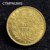 ,MONNAIE,5,FRANCS,OR,NAPOLEON,1854,TRANCHE,LISSE,