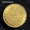 ,MONNAIE,5,FRANCS,OR,NAPOLEON,1854,TRANCHE,STRIEE,