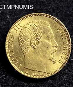 ,MONNAIE,5,FRANCS,OR,NAPOLEON,1854,TRANCHE,STRIEE,