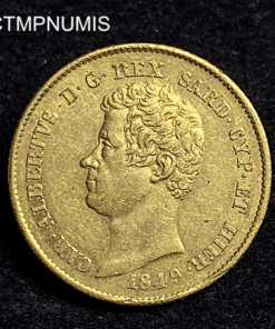 ,MONNAIE,ITALIE,20,LIRE,OR,1849,GENES,