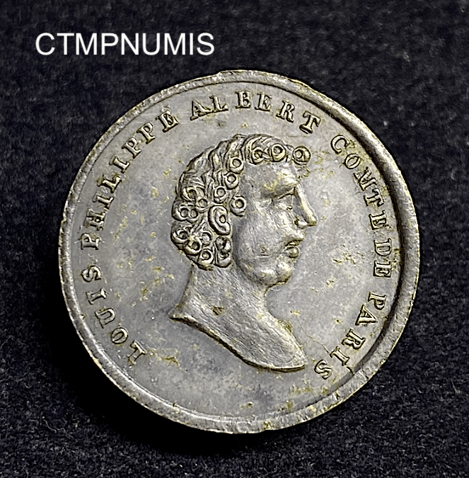 ,MEDAILLE,ARGENT,LOUIS,ALBERT,BAPTEME,1841,