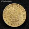 ,MONNAIE,ALLEMAGNE,WURTTEMBERG,5,MARK,OR ,1877,
