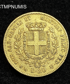 ,MONNAIE,ITALIE,20,LIRE,OR,1860,GENES,