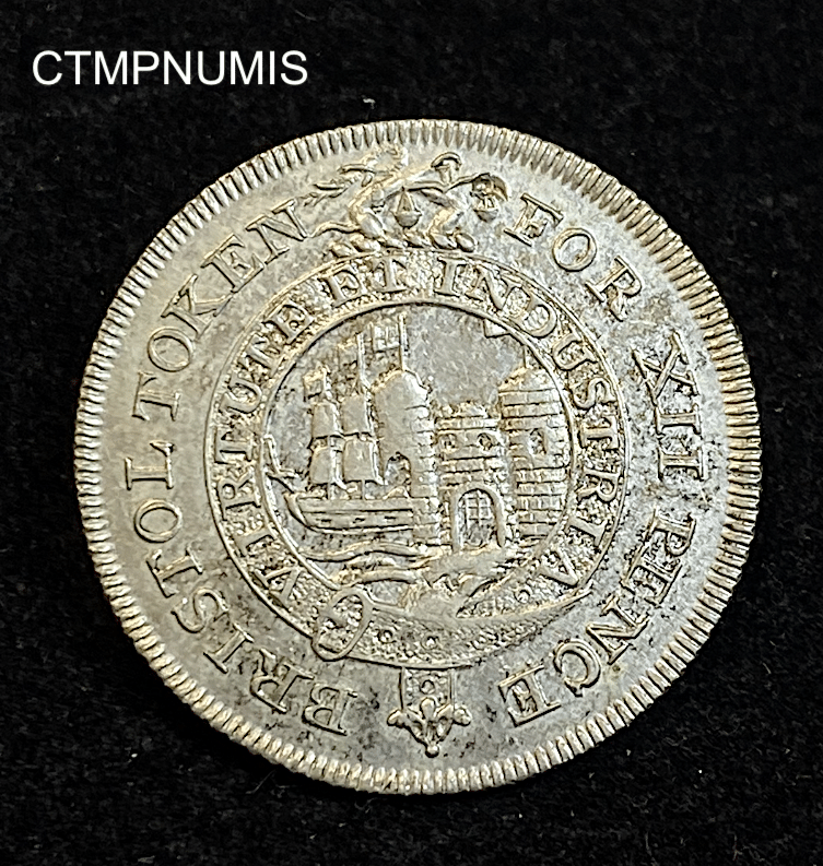 ,TOKEN,ARGENT,12,PENCE,BRISTOL,MORGAN,
