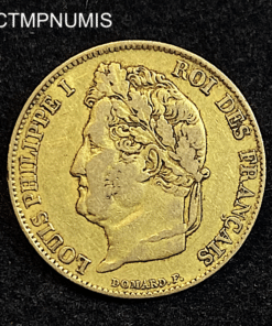 ,MONNAIE,20,FRANCS,OR,LOUIS,PHILIPPE,1833,B,ROUEN,