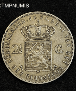 ,MONNAIE,PAYS,BAS,2,5,GULDEN,ARGENT,1871,