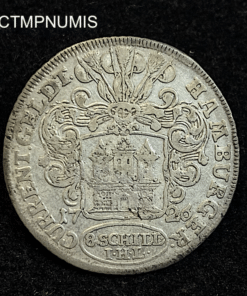,MONNAIE,ALLEMAGNE,8,SCHILLING,ARGENT,HAMBOURG,1726,