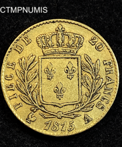 ,MONNAIE,20,FRANCS,OR,LOUIS,XVIII,1815,