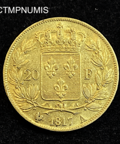 ,MONNAIE,20,FRANCS,OR,LOUIS,XVIII,1817,