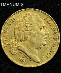 ,MONNAIE,20,FRANCS,OR,LOUIS,XVIII,1817,