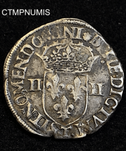 ,MONNAIE,1/4,ECU,ARGENT,HENRI,III,1579,T,NANTES,