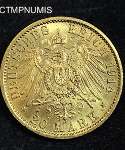,20,MARK,OR,ALLEMAGNE,PRUSSE,1914,