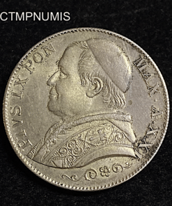 ,,MONNAIE,VATICAN,2,LIRE,ARGENT,1866,ROME,