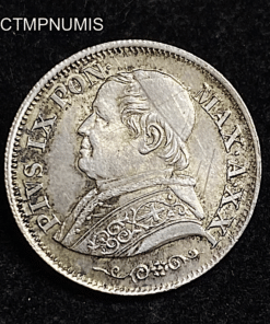 ,MONNAIE,VATICAN,10,SOLDI,ARGENT,1866,ROME,