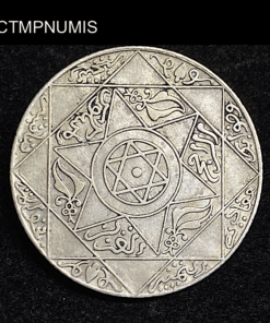 ,MONNAIE,MAROC,2,1/2,DIRHAM,ARGENT,1318,