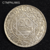 ,MONNAIE,MAROC,20,FRANCS,ARGENT,1352,SUP,