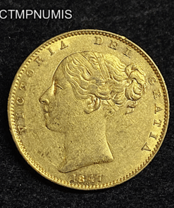,MONNAIE,ROYAUME,UNI,1,SOUVERAIN,OR,1847,