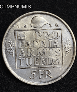 ,MONNAIE,SUISSE,5,FRANCS,ARGENT,1936,B,BERNE,