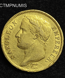 ,MONNAIE,EMPIRE,40,FRANCS,OR,NAPOLEON,1810,W,LILLE,