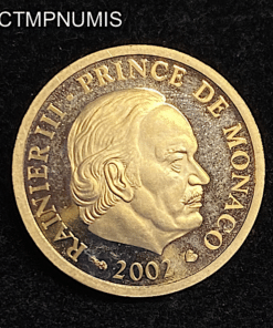 ,MONNAIE,MONACO,20,EURO,OR,FRANCS,RAINIER,2002,