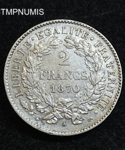 ,MONNAIE,2,FRANCS,ARGENT,CERES,1870,