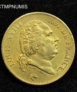 ,MONNAIE,40,FRANCS,OR,LOUIS,XVIII,1818,