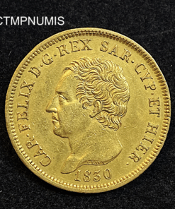 ,MONNAIE,ITALIE,80,LIRE,OR,1830,GENES,