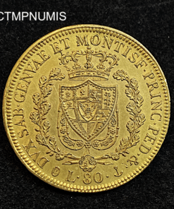 ,MONNAIE,ITALIE,80,LIRE,OR,1830,GENES,