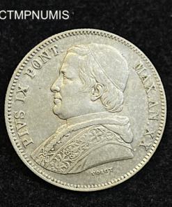 ,MONNAIE,VATICAN,20,BAIOCCHI,1865,ARGENT,