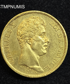 ,MONNAIE,40,FRANCS,OR,CHARLES,X,1824,