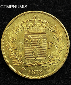 ,MONNAIE,40,FRANCS,OR,LOUIS,XVIII,1818,W,LILLE,