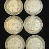 MONNAIE  HAITI   20 CENTIMES   ARGENT    LOT DE 6 MONNAIE   ANNEES DIFFERENTES 